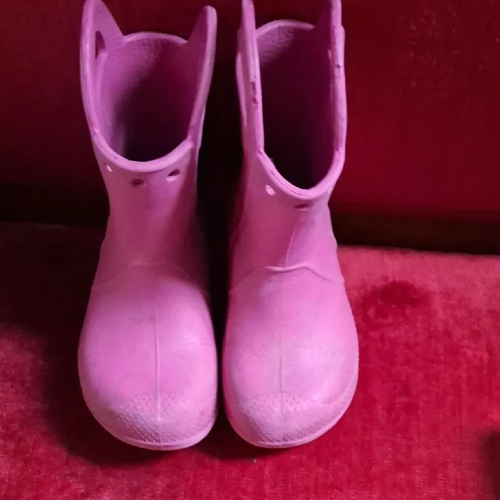 CROCS Kids Pink Rain Boots